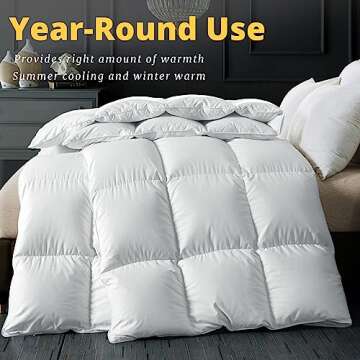 ELNIDO QUEEN All Season Luxury Feather Comforter