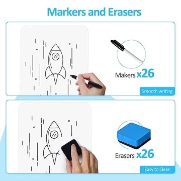 Interactive PANDRI 26 Pack Dry Erase LapBoards for Learning