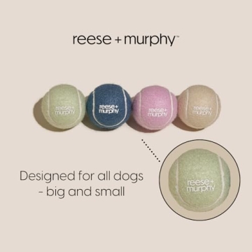 Durable Reese+Murphy Dog Tennis Balls for All Dogs