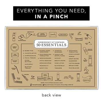 Pinch Provisions Brides Shemergency Kit, 50 Must-Have Emergency Essential Items for The Wedding Day, Chic Mid-Size Multi-Functional Pouch, Perfect Survival Kit for Wedding Party (Pink Diamond)