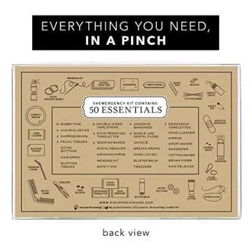 Pinch Provisions Brides Shemergency Kit, 50 Must-Have Emergency Essential Items for The Wedding Day, Chic Mid-Size Multi-Functional Pouch, Perfect Survival Kit for Wedding Party (Pink Diamond)