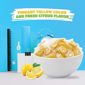 Lemon Slices - 2 Pound Bulk Pack (About 60 Count) - Jelly Candy - Individually Wrapped
