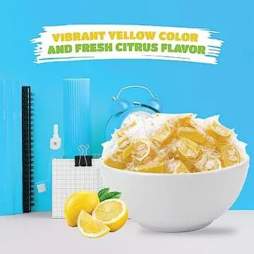 Lemon Slices - 2 Pound Bulk Pack (About 60 Count) - Jelly Candy - Individually Wrapped