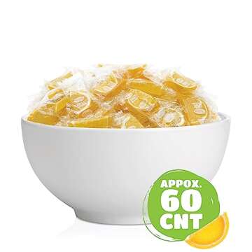 Lemon Slices - 2 Pound Bulk Pack (About 60 Count) - Jelly Candy - Individually Wrapped