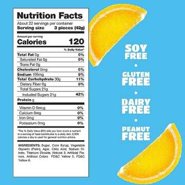 Lemon Slices - 2 Pound Bulk Pack (About 60 Count) - Jelly Candy - Individually Wrapped