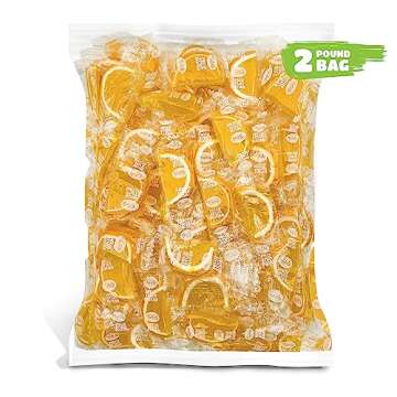 Lemon Slices - 2 Pound Bulk Pack (About 60 Count) - Jelly Candy - Individually Wrapped