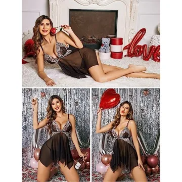 Avidlove Lace Babydoll Nightgown for Women