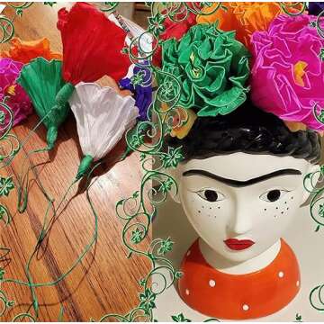 Alondra's Imports Mexican Paper Flowers – Party Decorations, Birthday, Wedding, Carnival, Pom Poms, Floral Backdrop, Fiesta Paper Flowers for Decoration, Flor De Papel, Unique Assorted (6 Pack)