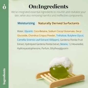 ONGREDIENTS Green Tea Cleansing Ball, Face Soap Bar, Jelly Ball Cleanser, Facial Cleanser, 3.8 Ounce