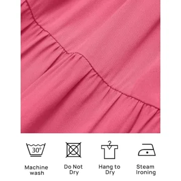 ZESICA Women's Summer Casual Flutter Sleeve Midi Dress