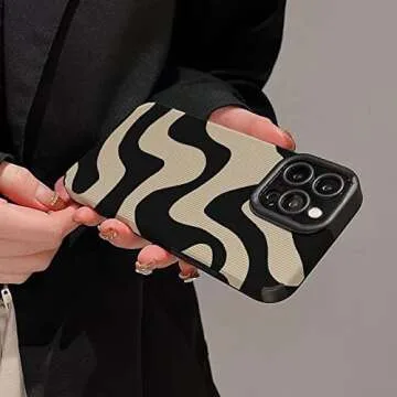 Stylish Yebowe iPhone 13 Pro Case - Zebra Stripes Design