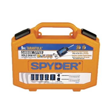 Spyder 9-Piece Carbide Hole Saw Kit for All Your Projects