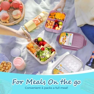 MISS BIG® Bento Box,Bento Box for Kids,Lunch Box Kids,Ideal Leakproof Kids Lunch Box,Lunch Containers No BPAs and Chemical Dyes,M/W,D/W & Fridge Safe(1150ml White)