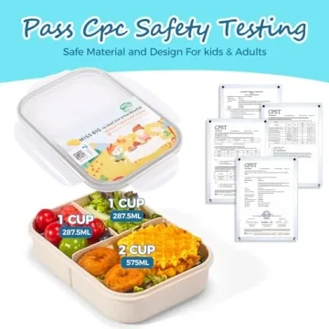 MISS BIG® Bento Box,Bento Box for Kids,Lunch Box Kids,Ideal Leakproof Kids Lunch Box,Lunch Containers No BPAs and Chemical Dyes,M/W,D/W & Fridge Safe(1150ml White)