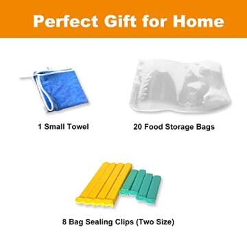 Favbal Set of 8 Clear Pantry Organizers - Plastic Refrigerator Bins with Handles, Food Containers for Fridge Freezer Kitchen Cabinet Organization and Storage (3 Wide & 4 Narrow & 1 Egg Holder)