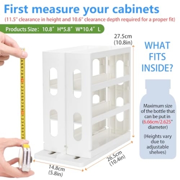 Dutiplus Three-Tier Medicine Organizer for Vitamins and Supplements