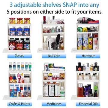 Dutiplus Three-Tier Medicine Organizer for Vitamins and Supplements