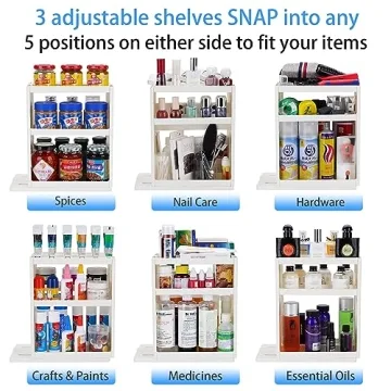 Dutiplus Three-Tier Medicine Organizer for Vitamins and Supplements