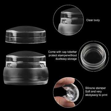 Mini Portable French Tip Nail Stamp Kit - Easy Nail Art Tool