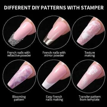 Mini French Tip Nail Stamp Kit for Easy Nail Art