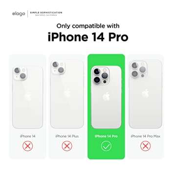 elago Compatible with iPhone 14 Pro Case, Liquid Silicone Case, Full Body Protective Cover, Shockpro...