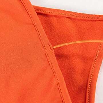 PRIMODA Women's Sexy Neon Asymmetrical Spaghetti Strap Orange Dress Halloween Costume Sleeveless Bodycon Midi Club Dress(M)