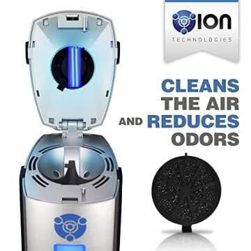 OION Technologies S-3000 Permanent Filter Ionic Air Purifier Pro Ionizer with UV-C Sanitizer, New (Silver)