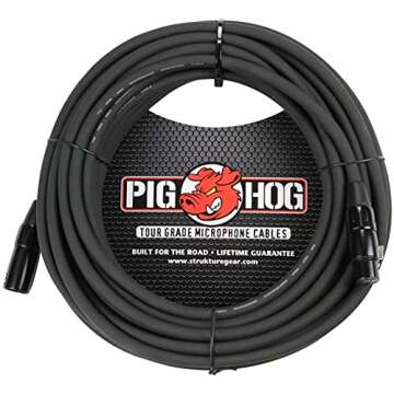 Pig Hog PHM6 High Performance 8mm XLR Microphone Cable, 6 Feet