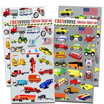 Cars and Trucks Stickers Pack for Toddler Fun - Over 160 Stickers