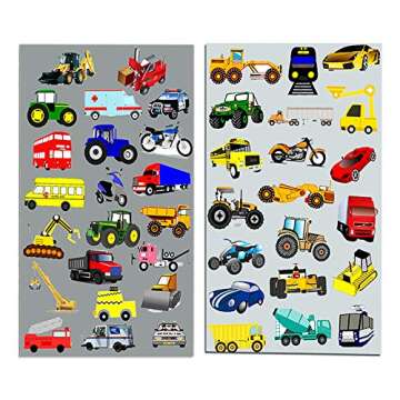Cars and Trucks Stickers Pack for Toddler Fun - Over 160 Stickers