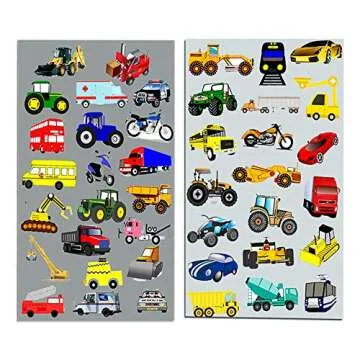 Cars and Trucks Stickers Pack for Toddler Fun - Over 160 Stickers