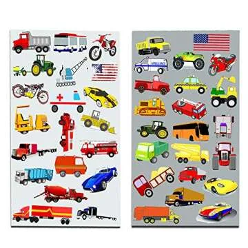 Cars and Trucks Stickers Pack for Toddler Fun - Over 160 Stickers