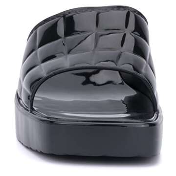 Olivia Miller Stylish Jelly Block Heel Sandals for Women