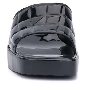 Olivia Miller Stylish Jelly Block Heel Sandals for Women