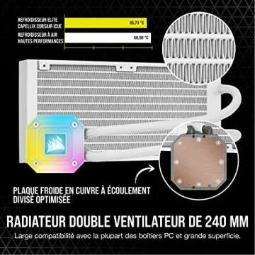 Corsair iCUE H100i Elite Capellix Liquid CPU Cooler for Desktop - White