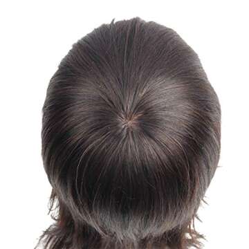 Zenyinfa Male Mannequin Head 100% Human Hair Training Doll Head for Hair Styling Cosmetology Manikin head for Cutting with Clamp Stand