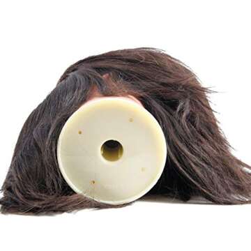 Zenyinfa Male Mannequin Head 100% Human Hair Training Doll Head for Hair Styling Cosmetology Manikin head for Cutting with Clamp Stand