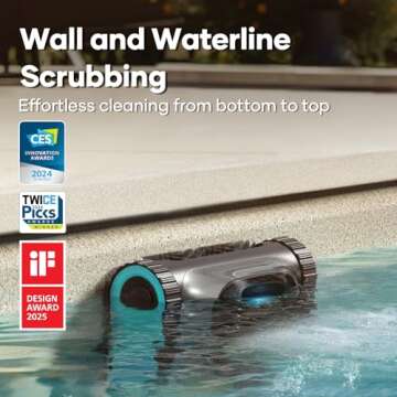AIPER Cordless Robotic Pool Cleaner Scuba S1 - Smart Navigation & Cleaning Modes