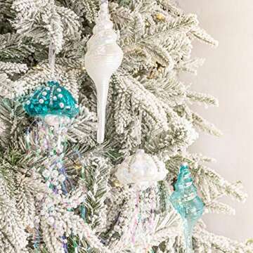 KI Store Coastal Jellyfish and Seashell Ornaments