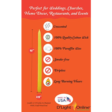 Elegant 10" Pastel Taper Candles for Every Occasion