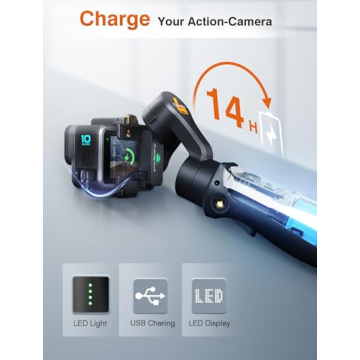 3 Axis Gimbal Stabilizer for Action Cameras and More