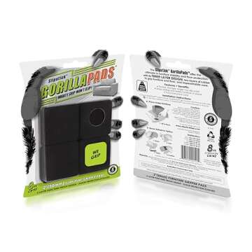 Slipstick GorillaPads CB142 Non-Slip Furniture Pads/Grippers (Set of 8) Furniture Leg Floor Protecto...