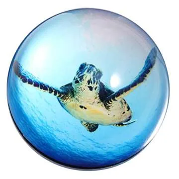 Waltz&F Crystal Sea Turtle Paperweight Galss Globe Hemisphere Home Office Table Decoration