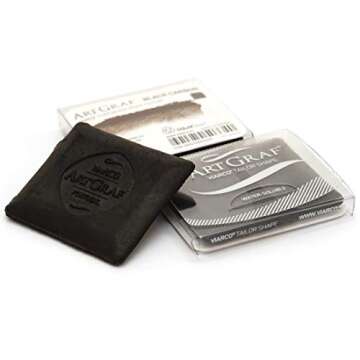 Art Graf Water-Soluble Tailors Chalk Square Disc, Carbon Black