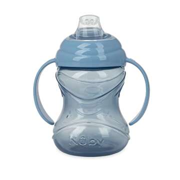 Nuby Clik-It Soft Spout No-Spill Training Sippy Cup with Handles - (3-Pack) 10 Oz - 4+ Months - Neutral