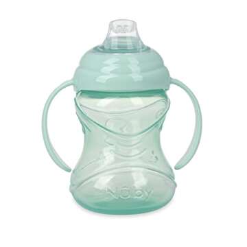 Nuby Clik-It Soft Spout No-Spill Training Sippy Cup with Handles - (3-Pack) 10 Oz - 4+ Months - Neutral