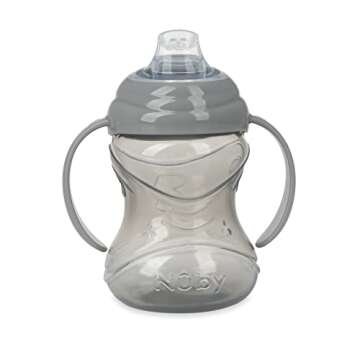 Nuby Clik-It Soft Spout No-Spill Training Sippy Cup with Handles - (3-Pack) 10 Oz - 4+ Months - Neutral