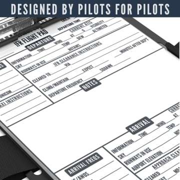 EntireFlight - IFR Flight Pad For Pilot Kneeboard - Perfect Pilot Accessory & Pilot Bag Accessories - Structured Pilot Kneeboard Notepad, 3 Pack, Christmas Gift For Pilots, Holiday Gift for Aviator