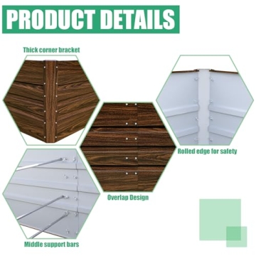 SnugNiture Galvanized Raised Garden Bed 6x3x2FT Steel Planter Box