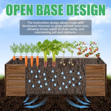 SnugNiture Galvanized Raised Garden Bed 6x3x2FT Steel Planter Box